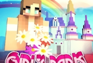 女孩主题公园世界有水滑梯的乐园